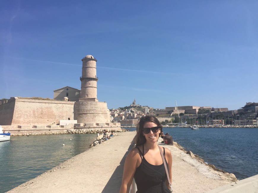 Jackie posing just outside of The MuCEM 